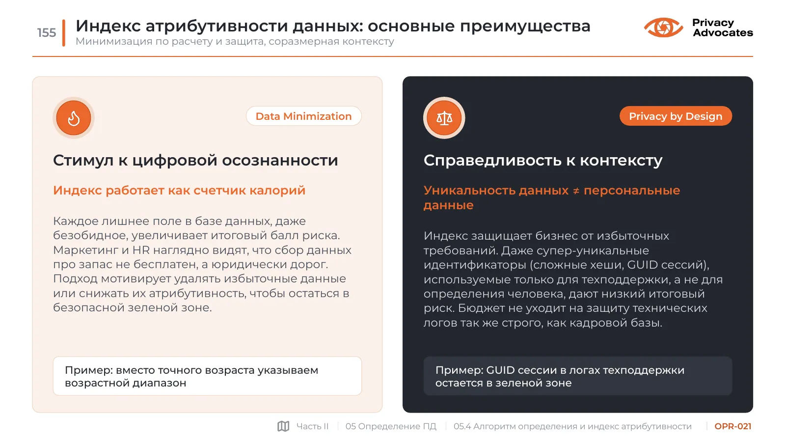 Слайд OPR-021: Индекс атрибутивности данных: основные преимущества