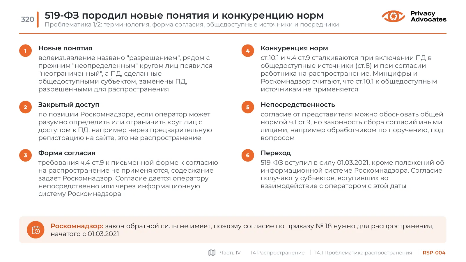 Слайд RSP-004: 519-ФЗ породил новые понятия и конкуренцию норм