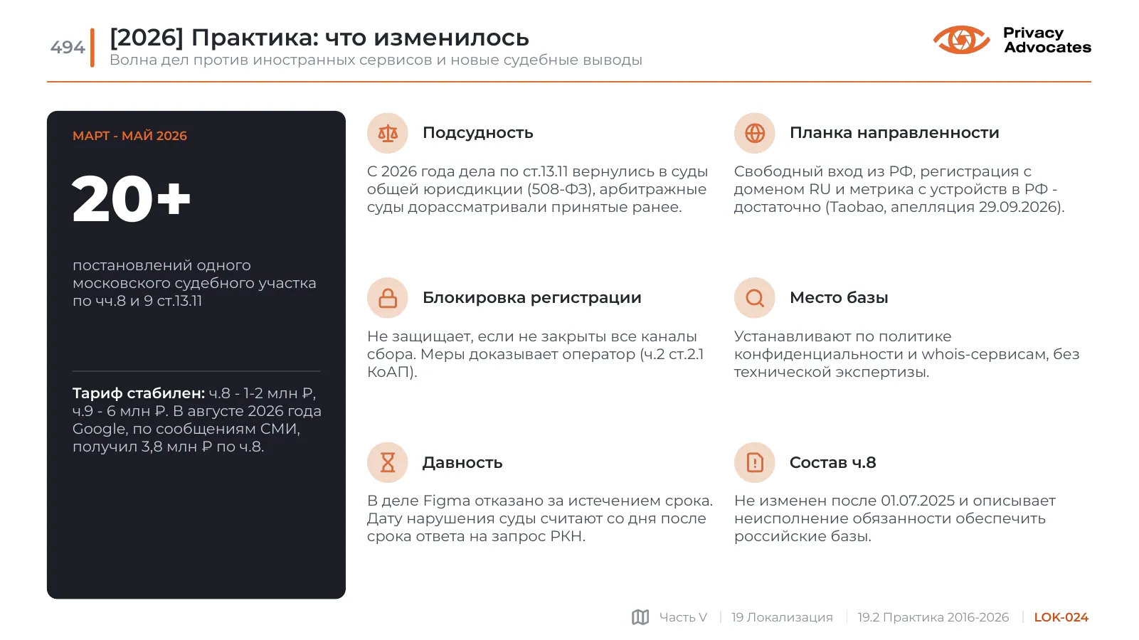 Слайд LOK-024: [2026] Практика: что изменилось
