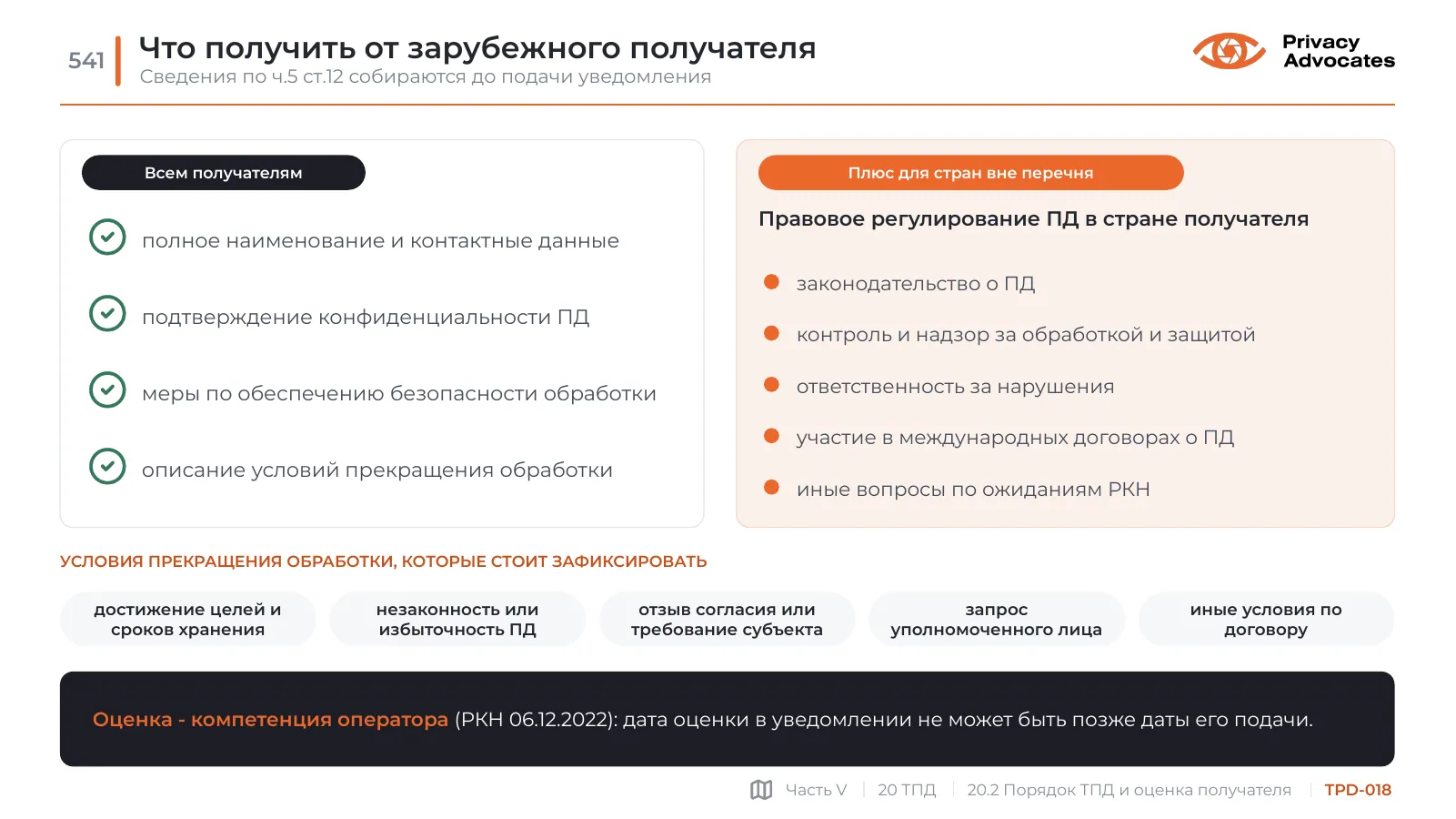 Слайд TPD-018: Что получить от зарубежного получателя