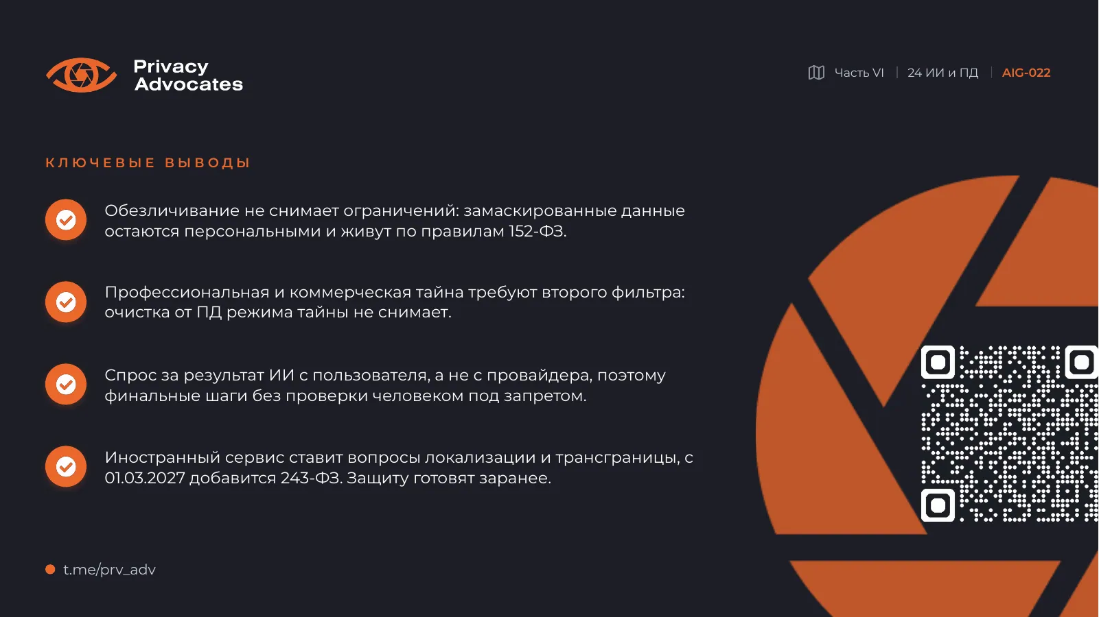 Слайд AIG-022: Ключевые выводы